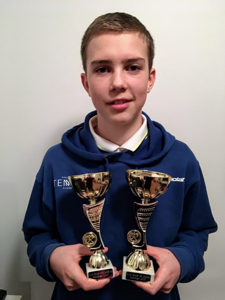 Baltazar vant både doubleklassen og bonus i single i NC U14 i Stavanger