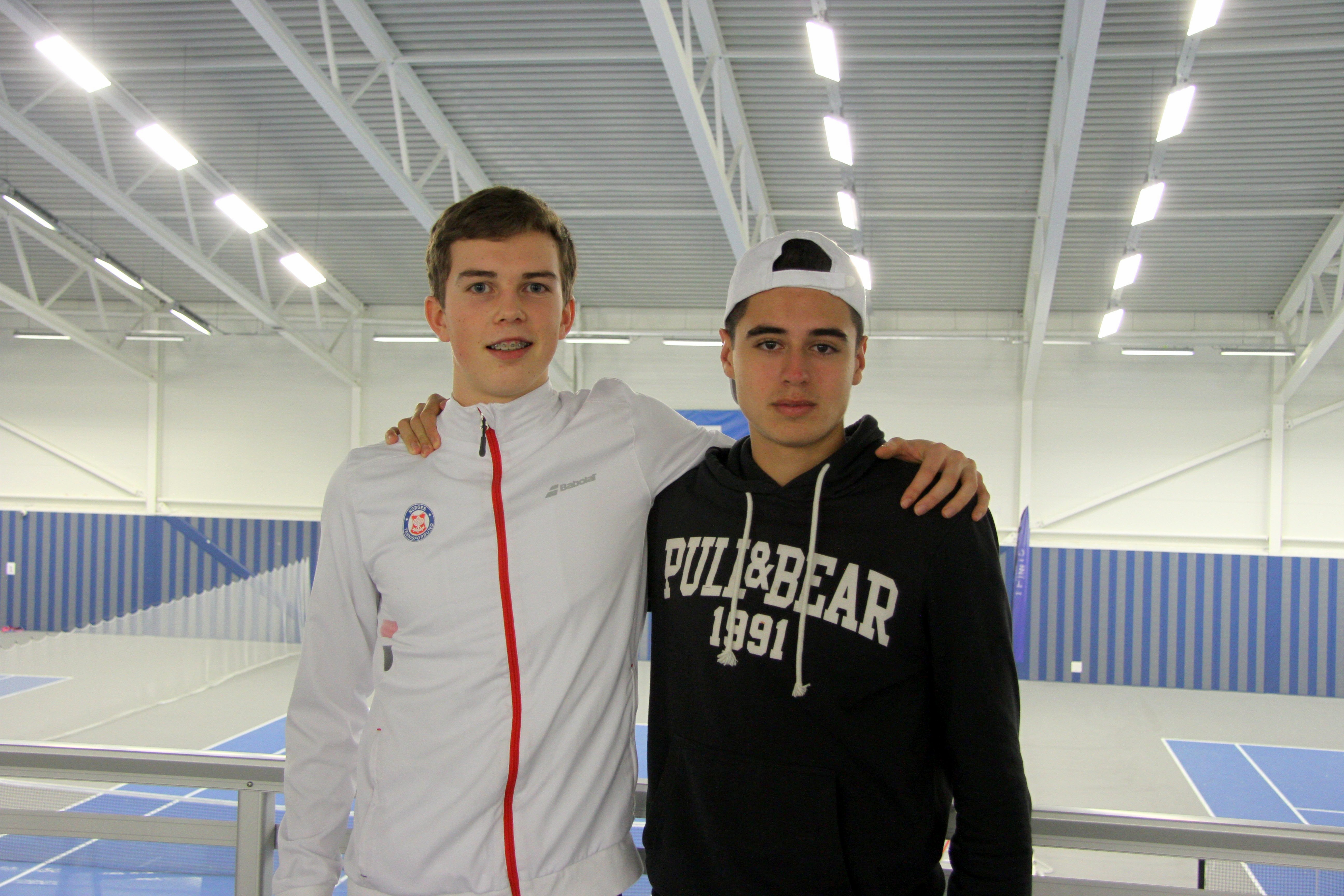 (F.v.) PTKs Baltazar Wiger-Nordås (14) og Leyton Rivera (17) som imponerte på hjemmebane med hver sin 5. plass.