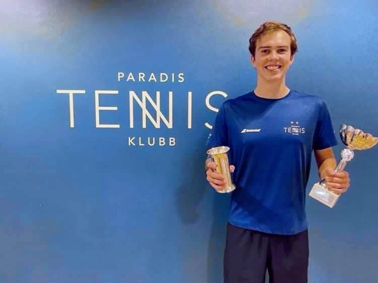 Baltazar Wiger-Nordås med gull i Gutter Single U19